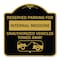 Signmission Reserved Parking for Internal Medicine Unauthorized Vehicles Towed Away, Black & Gold, BG-1818-23095 A-DES-BG-1818-23095 - alternate 1